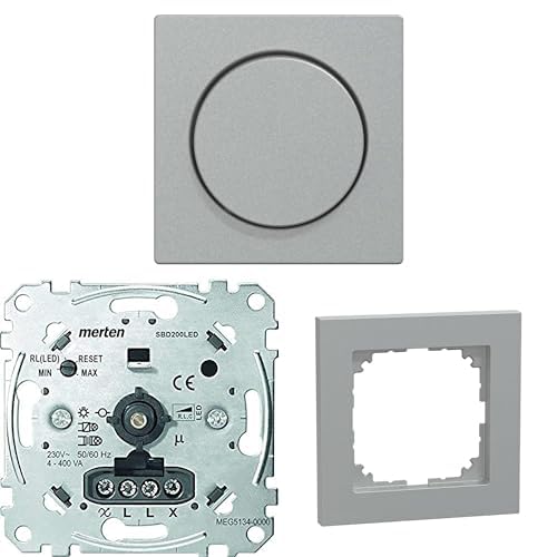 Bundle aus Schneider Electric Merten MEG5250-0460 Zentralplatte mit Drehknopf + Schneider Electric Merten - Universal Drehdimmer Unterputz + Schneider Electric Merten MEG4010-3660 M-Pure Rahmen Bundle aus Schneider Electric Merten MEG5250-0460 Zentralplatte mit Drehknopf + Schneider Electric Merten - Universal Drehdimmer Unterputz + Schneider Electric Merten MEG4010-3660 M-Pure Rahmen von Schneider Electric