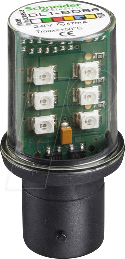DL1BDB6 - LED-Lampe, blau, BA 15d, 24V AC/DC DL1BDB6 - LED-Lampe, blau, BA 15d, 24V AC/DC von Schneider Electric
