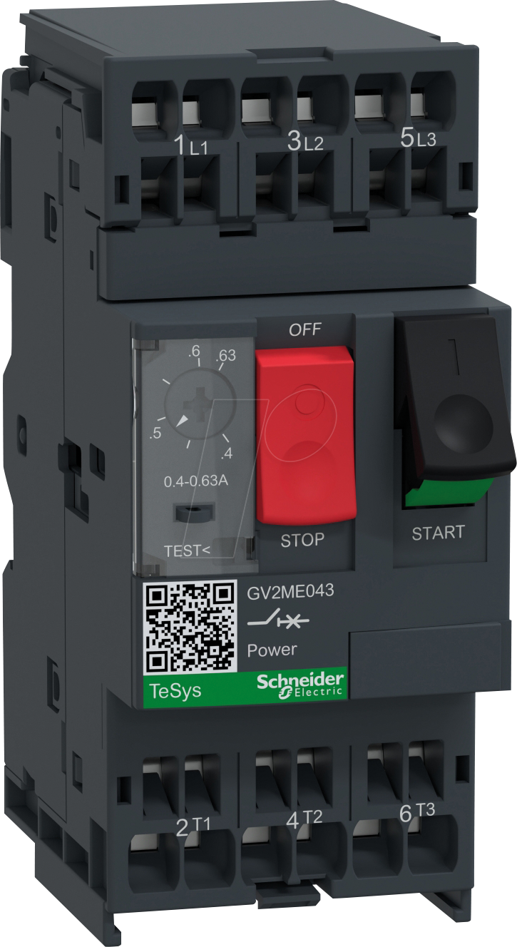 GV2ME043 - Motorschutzschalter, TeSys GV2, 3 -pol, Federzuganschluss von Schneider Electric