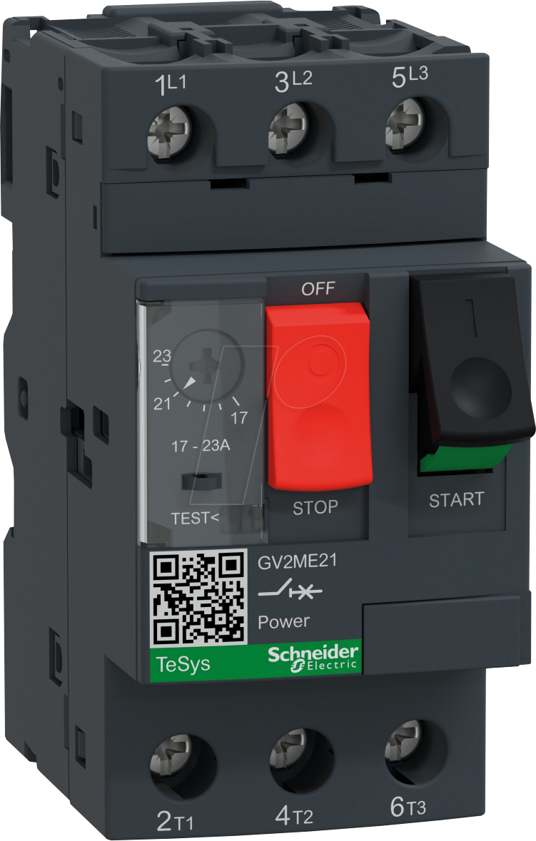 GV2ME21 - Motorschutzschalter, TeSys GV2, 3 -pol, Schraubanschluss von Schneider Electric