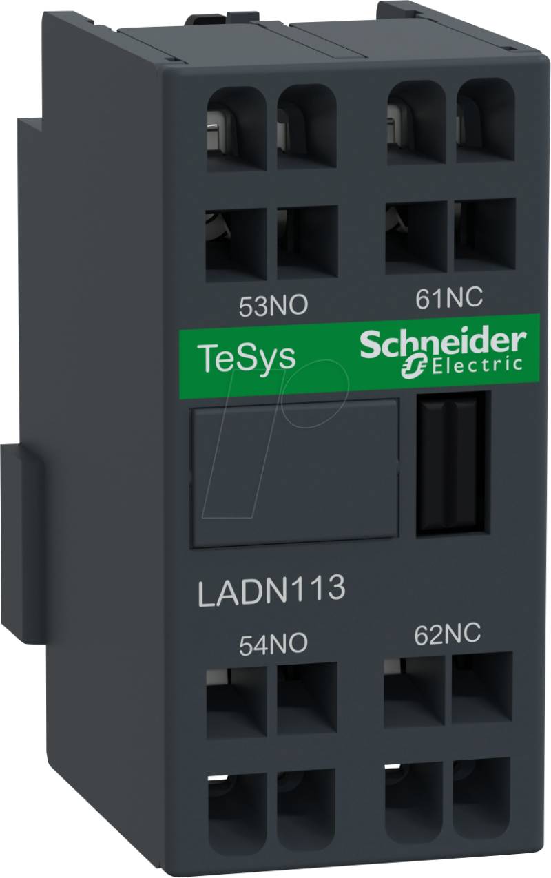 LADN113 - Hilfsschalterblock, TeSys D, 1 NC, 1 NO, Federzuganschluss von Schneider Electric
