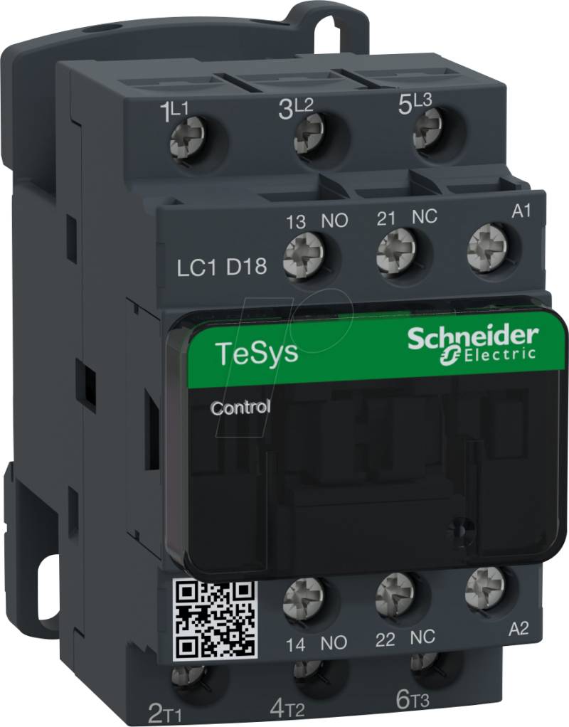 LC1D18P7 - Leistungsschütz, TeSys D, 1 NC, 3+1 NO, 7,5 kW, 18 A, 230 V von Schneider Electric