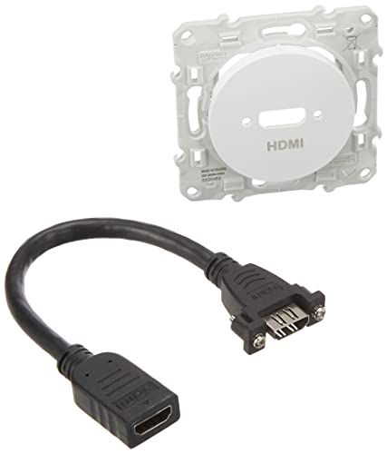 Odace HDMI-Buchse Typ A, Weiß von Schneider Electric