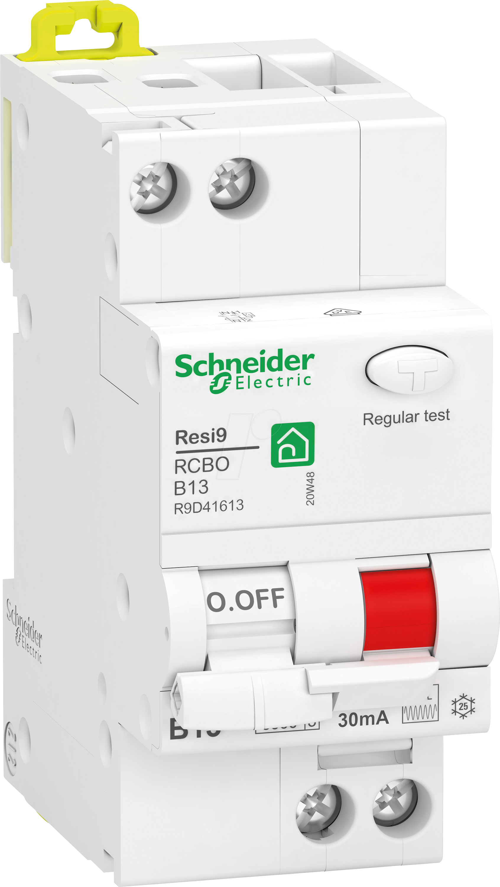 R9D41613 - FI/LS-Schalter Resi9 1P+N, 13A, B-Char., 30mA, Typ F, 6kA R9D41613 - FI/LS-Schalter Resi9 1P+N, 13A, B-Char., 30mA, Typ F, 6kA von Schneider Electric