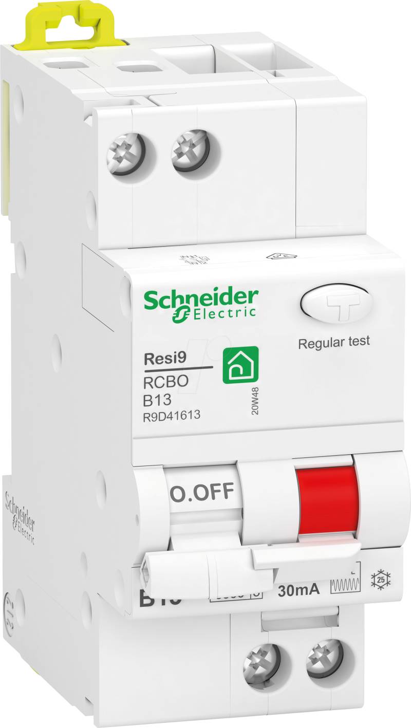 R9D41613 - FI/LS-Schalter Resi9 1P+N, 13A, B-Char., 30mA, Typ F, 6kA von Schneider Electric