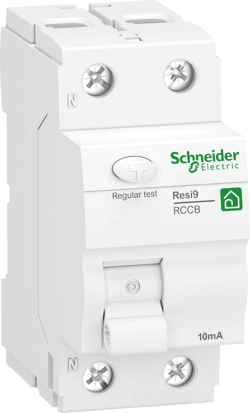 R9R26225 - Fehlerstrom-Schutzschalter Resi9, 1P+N, 25A, 10mA, Typ A von Schneider Electric