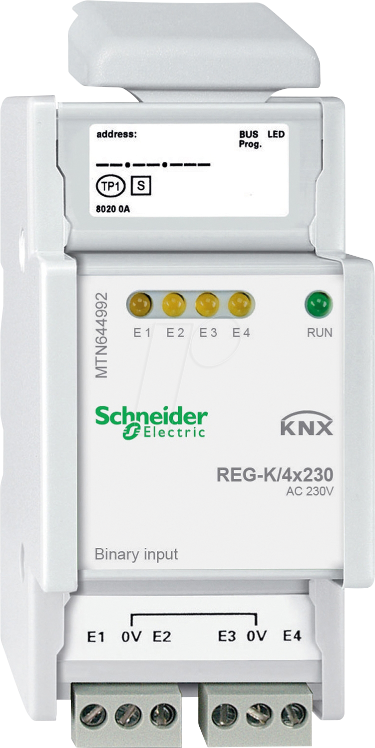 SE MTN644992 - Binäreingang REG-K/4x230, lichtgrau von Schneider Electric