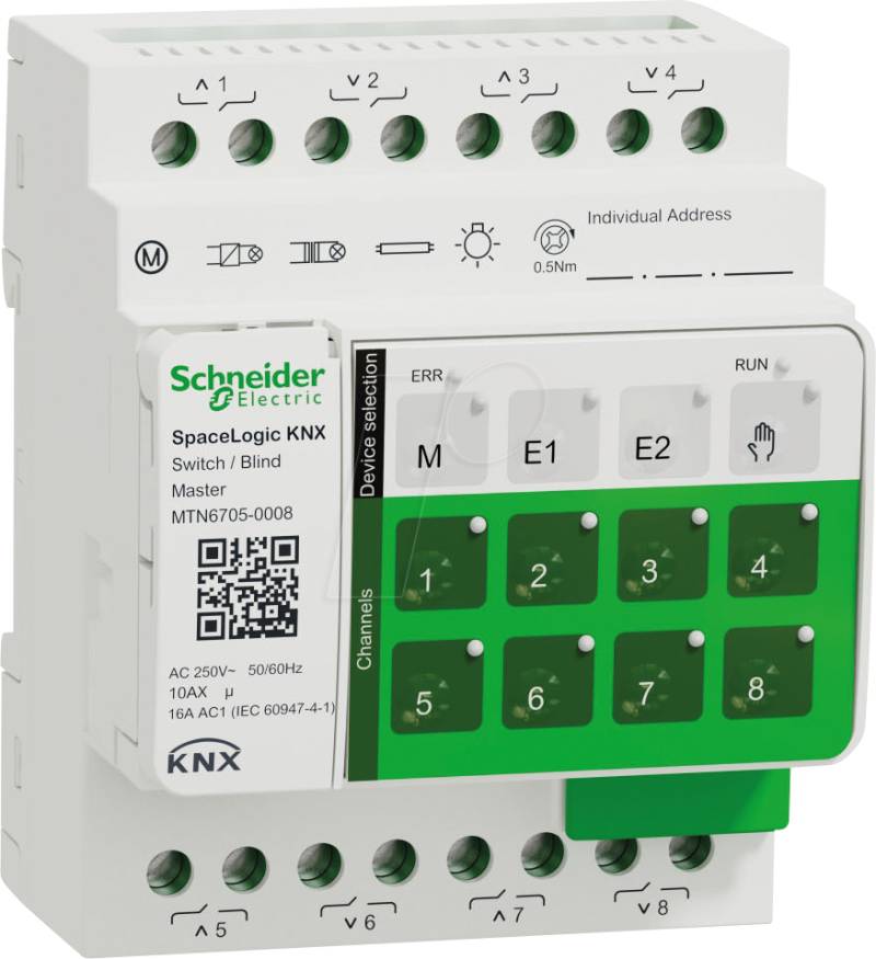 SE MTN6705-0008 - SpaceLogic KNX Master Schalter/Jalousie, 8-fach von Schneider Electric
