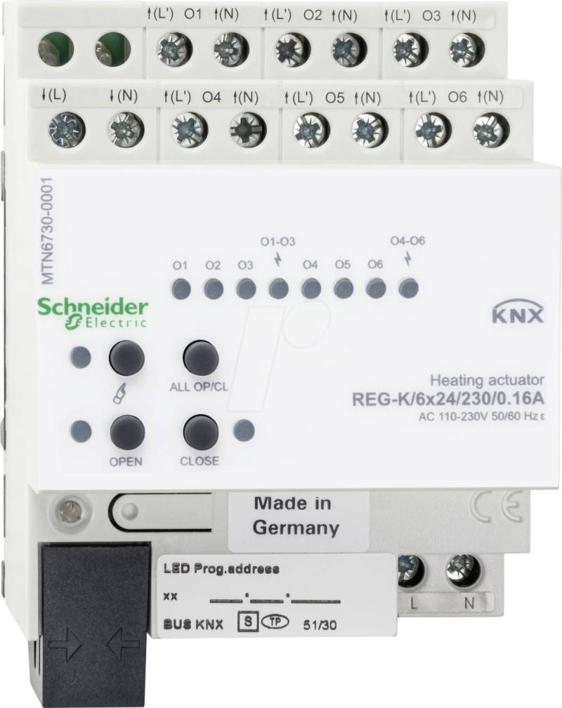 SE MTN6730-0001 - Heizungsaktor REG-K/6x24/230/0, 16A von Schneider Electric