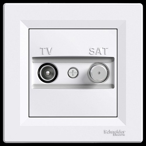 Sat TV Dose Durchgangdose, Komplett, Schneider Electric, Asfora, weiss, neu Sat TV Dose Durchgangdose, Komplett, Schneider Electric, Asfora, weiss, neu von Asfora