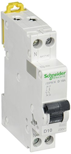 Schneider A9N21566 Leitungsschutzschalter Idpn, 1P+N, 10A, D-Charakteristik von Schneider Electric