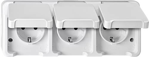Schneider Electric 3fach Feuchtraum-Schalterprogramm Komplett Schutzkontakt-Steckdose mit Klappdecke Schneider Electric 3fach Feuchtraum-Schalterprogramm Komplett Schutzkontakt-Steckdose mit Klappdecke von Schneider Electric
