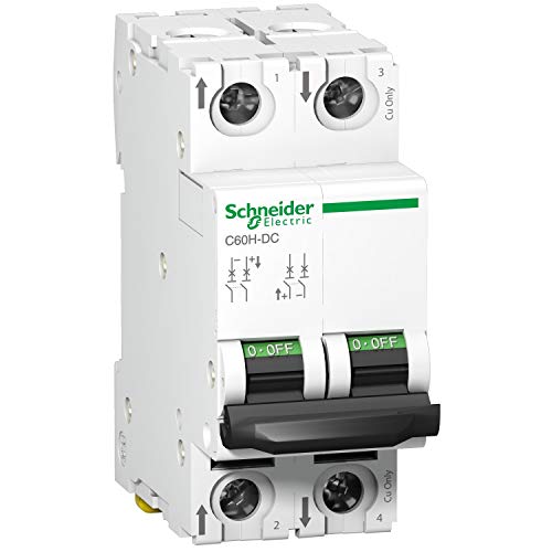 Schneider Electric A9N61526 Leitungsschutzschalter iC60H-DC, 2P, 6A, C-Charakteristik, Weiss von Schneider Electric