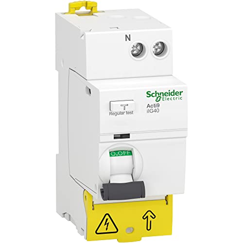 Schneider Electric - Acti9 iIG40 – Differentialschalter Gruppenkopf – 1P+N 63A 300mA Typ AC – A9R77663 von Schneider Electric