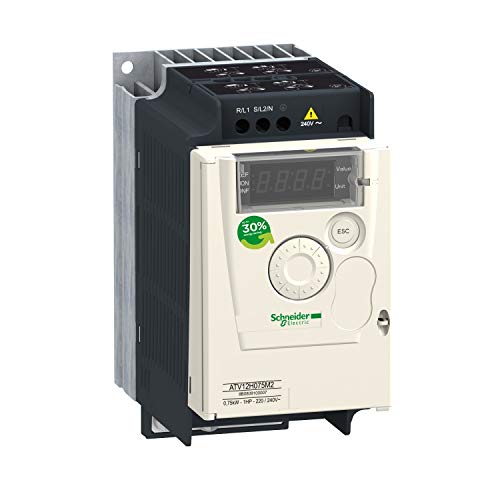 Schneider Electric - Altivar, Frequenzumrichter, 0,75kW, 1HP, 200-240V, 1-phasig, mit Kühlkörper, IP20 - ATV12H075M2 von Schneider Electric