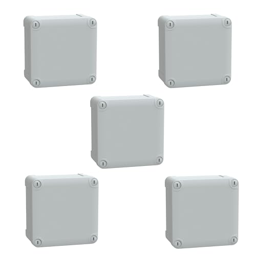 Schneider Electric Anschlussdose Abzweigdose NSYTBS11116 Gehäuse ABS IP66 Thalassa TBS industrielle ABS-Box mit opaker Abdeckung H10 Inn. 105 x 105 x 105 x 55 mm, VPE 5 von Schneider Electric