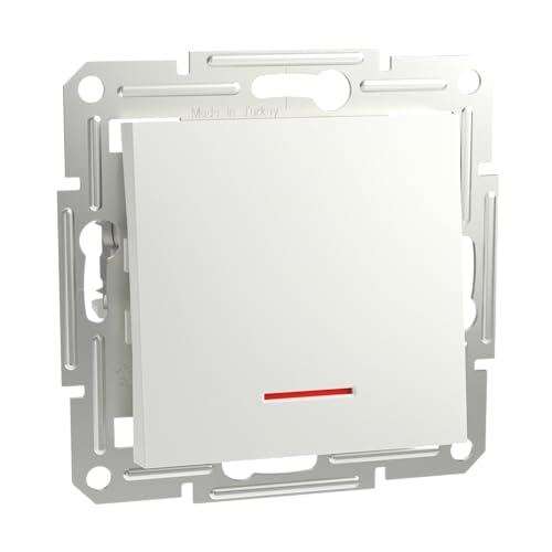 Schneider Electric Asfora EPH1670121D Taster Unterputz mit LED 10 A- 250V AC, Schraubklemmen,weiß von Schneider Electric