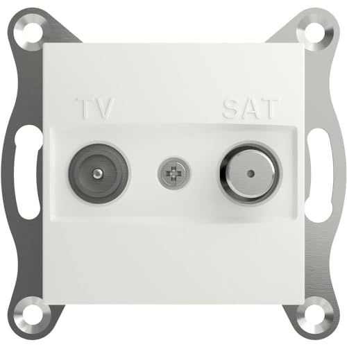 Schneider Electric Asfora EPH3470121D TV-SAT-Enddose 1dB, IEC+F, 2 Ausgänge, Unterputzeinsatz, weiß Schneider Electric Asfora EPH3470121D TV-SAT-Enddose 1dB, IEC+F, 2 Ausgänge, Unterputzeinsatz, weiß von Schneider Electric
