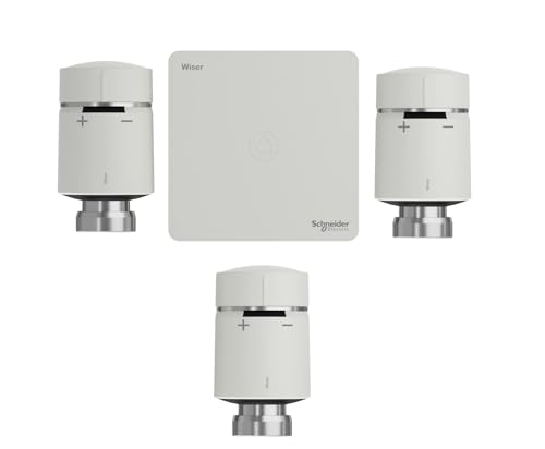 Schneider Electric CCT501801 Wiser Smart Home Hub Controller (2. Gen) kostenlose APP Steuerung + CCTFR6100 Wiser Smart Home Heizkörperthermostat von Schneider
