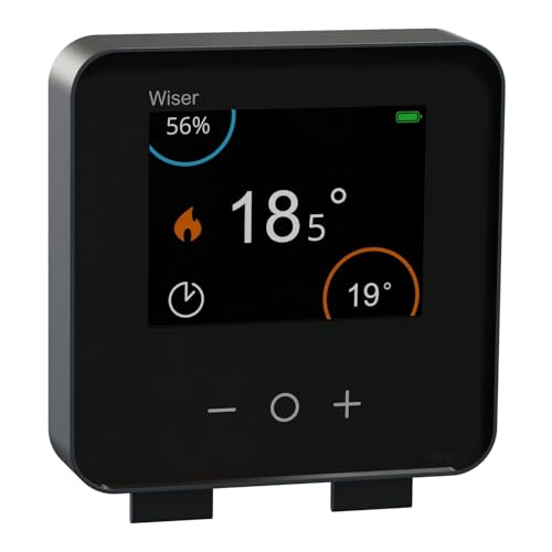 Schneider Electric Wiser Smart Home Raumthermostat, Steuerung über Display oder mit kostenloser App, kompatibel mit Amazon Alexa und Google Home, Energie sparen, Zigbee Schneider Electric Wiser Smart Home Raumthermostat, Steuerung über Display oder mit kostenloser App, kompatibel mit Amazon Alexa und Google Home, Energie sparen, Zigbee von Schneider Electric