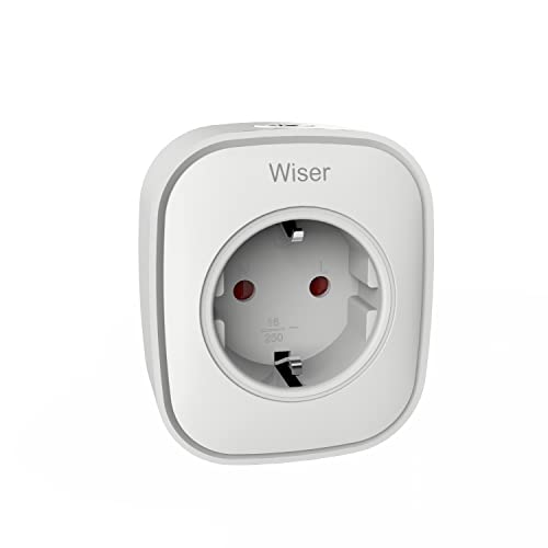 Schneider Electric CCTFR6501 Wiser Smart Home Plug (Zwischenstecker), mit kostenloser App Funktion, kompatibel mit Amazon Alexa und Google Home, Energie sparend von Schneider Electric