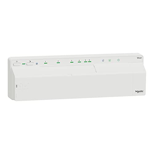 Schneider Electric CCTFR6600 Wiser Smart Home Fußbodenheizungssteuerung Standalone oder per App, Verteilerleiste für Heizen oder Kühlen, Regelt Ventile der Fußbodenheizung, Fußbodenheizungskontrolle Schneider Electric CCTFR6600 Wiser Smart Home Fußbodenheizungssteuerung Standalone oder per App, Verteilerleiste für Heizen oder Kühlen, Regelt Ventile der Fußbodenheizung, Fußbodenheizungskontrolle von Schneider Electric