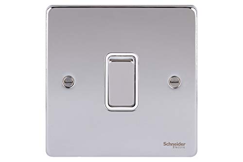 Schneider Electric GU1512WPC Ultimate Low Profile Polierter Chrom-Einsatz, 1-fach, 2-Wege-16AX-Schalter, Weiß Schneider Electric GU1512WPC Ultimate Low Profile Polierter Chrom-Einsatz, 1-fach, 2-Wege-16AX-Schalter, Weiß von Schneider Electric