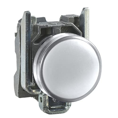 Schneider Electric Harmony XB4 – Pilot-Kontrollleuchte, Metall, einfarbige Linse, integrierte LED, industrielle Steuerung, 230-240 V AC, XB4BVM1, weiß Schneider Electric Harmony XB4 – Pilot-Kontrollleuchte, Metall, einfarbige Linse, integrierte LED, industrielle Steuerung, 230-240 V AC, XB4BVM1, weiß von Schneider Electric