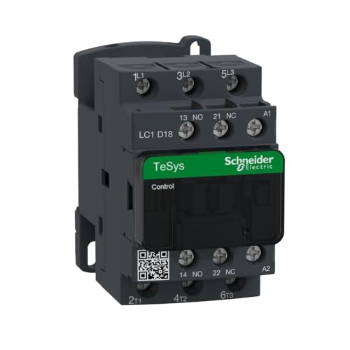 Schneider Electric LC1D18B7 Leistungsschütz LC1D 3p, 1S+1Ö, 7.5 kW, 400 V AC3, Spule 24 V AC, 18A, Dunkelgrau Schneider Electric LC1D18B7 Leistungsschütz LC1D 3p, 1S+1Ö, 7.5 kW, 400 V AC3, Spule 24 V AC, 18A, Dunkelgrau von Schneider Electric