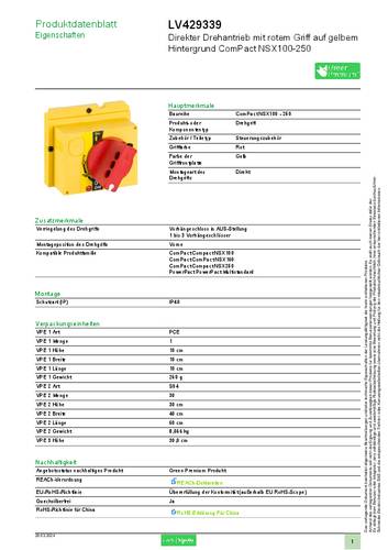 Schneider Electric LV429339 Schutzschalter 1St. von Schneider Electric