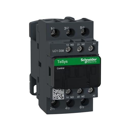 Schneider Electric - Leistungsschütz LC1D 3p, +1S+1Ö, 18.5 kW, 38 A, 400 V AC3, Spule 230 V AC, LC1D38P7 38A von Schneider Electric