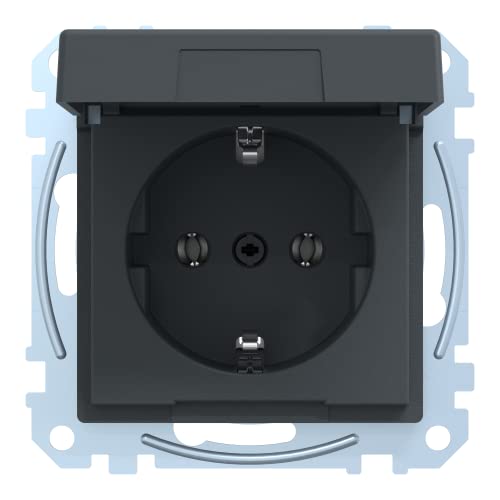 Schneider Electric Merten MEG2311-0414 SCHUKO-Steckdose mit Klappdeckel, Schutzkontaktsteckdose,Steckklemmen, anthrazit, System Made in Germany Schneider Electric Merten MEG2311-0414 SCHUKO-Steckdose mit Klappdeckel, Schutzkontaktsteckdose,Steckklemmen, anthrazit, System Made in Germany von Schneider Electric