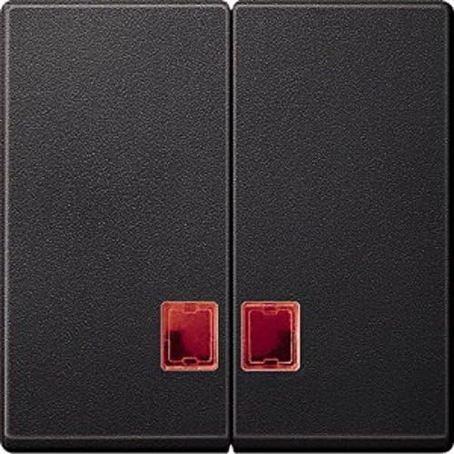Schneider Electric Merten MEG3456-0414 Doppelwippe für Schalter mit rotem Symbolfenster, anthrazit, System M Schneider Electric Merten MEG3456-0414 Doppelwippe für Schalter mit rotem Symbolfenster, anthrazit, System M von Schneider Electric