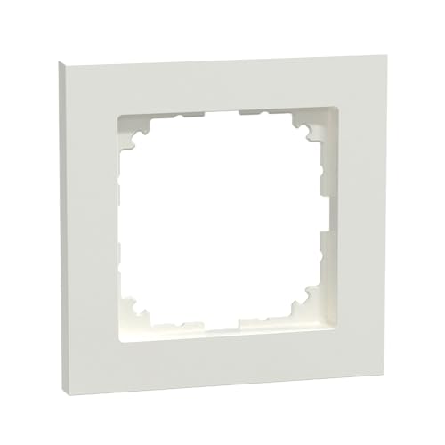 Schneider Electric Merten MEG4010-3619 M-Pure Rahmen 1-fach für Steckosen und Schalter, Polarweiß von Schneider Electric