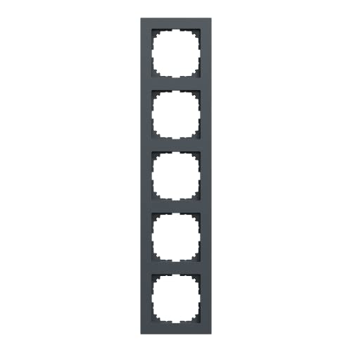 Schneider Electric Merten MEG4050-3614 M-Pure-Rahmen 5-fach für Steckdosen und Schalter, Anthrazit von Schneider Electric