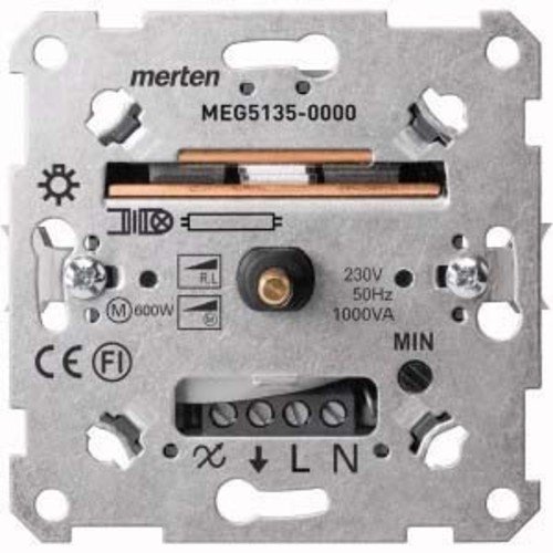Schneider Electric Merten MEG5135-0000 Dimmschalter, Drehdimmer-Einsatz für induktive Last für Glühlampen Halogenlampen 60-1000 VA, Drehdimmer Unterputz, Phasenanschnitt, Made in Germany Schneider Electric Merten MEG5135-0000 Dimmschalter, Drehdimmer-Einsatz für induktive Last für Glühlampen Halogenlampen 60-1000 VA, Drehdimmer Unterputz, Phasenanschnitt, Made in Germany von Schneider Electric