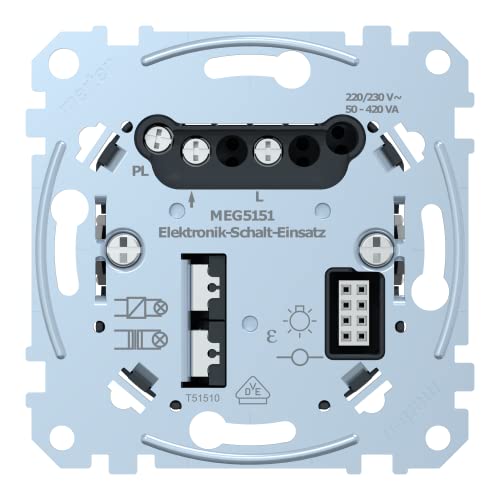 Schneider Electric Merten MEG5151-0000 Unterputz Elektronik Schalt Einsatz 1-fach 50-420 VA, für ohmsche oder induktive Lasten wie Glühlampen und NV-Halogenbeleuchtung mit konventionellem Trafo Schneider Electric Merten MEG5151-0000 Unterputz Elektronik Schalt Einsatz 1-fach 50-420 VA, für ohmsche oder induktive Lasten wie Glühlampen und NV-Halogenbeleuchtung mit konventionellem Trafo von Schneider Electric