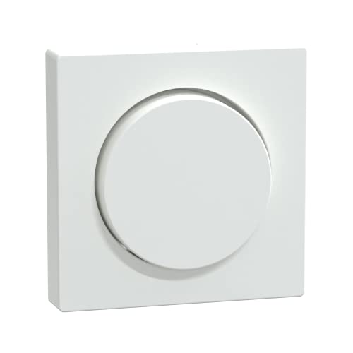 Schneider Electric Merten MEG5250-0325 Zentralplatte mit Drehknopf,Drehdimmer, Drehdimmereinsatz, aktivweiß glänzend, System M, Made in Germany von Schneider Electric