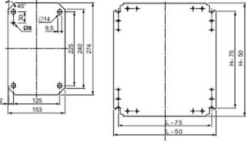 Schneider Electric NSYMM3025 Montageplatte (L x B) 300mm x 250mm Stahl verzinkt 1St. von Schneider Electric