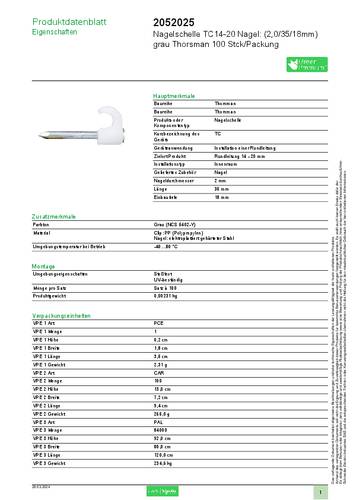 Schneider Electric Nagelschellen 2052025 100St. von Schneider Electric