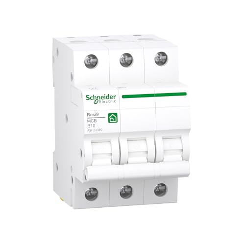 Schneider Electric R9F23310 Leitungsschutzschalter Resi9 3P, 10A, B Charakteristik, 6kA von Schneider Electric