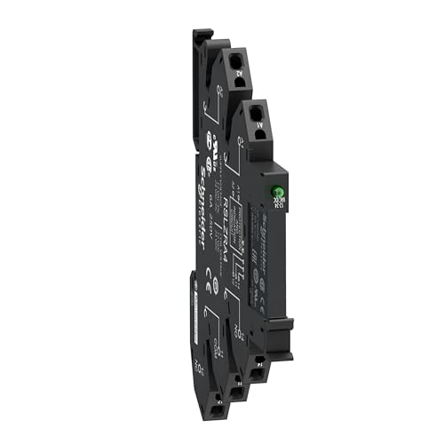 Schneider Electric | RSL1PRBU - Schmales Schnittstellenrelais Steckrelais Interface-Relais RSL im Sockel, 1 W, 6 A, LED, Federzug, 24 VAC/DC - 6.2 x 78.6 x 101 mm von Schneider Electric