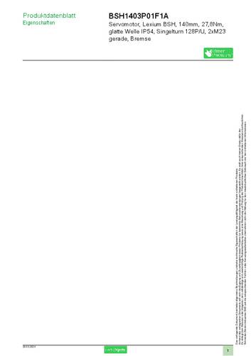 Schneider Electric Servomotor BSH1403P01F1A Schneider Electric Servomotor BSH1403P01F1A von Schneider Electric