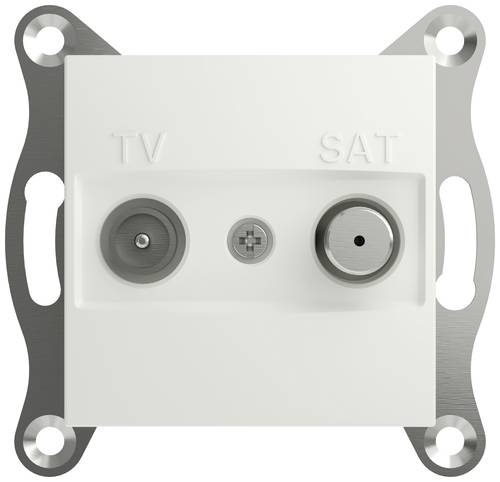 Schneider Electric TV-SAT Durchgangsdose Asfora Weiß (RAL 9003) EPH3470321D von Schneider Electric