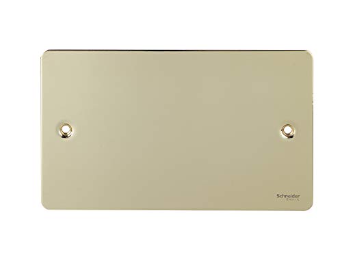 Schneider Electric Ultimate Flachplatte – doppelte Blindplatte, GU8220PB, poliertes Messing Schneider Electric Ultimate Flachplatte – doppelte Blindplatte, GU8220PB, poliertes Messing von Schneider Electric