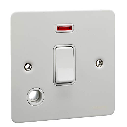 Schneider Electric Ultimate Flat Plate – Einzellichtschalter, mit Flexsteckdose und Neonanzeige, doppelpolig, GU2214WPW, weiß lackiert mit weißem Einsatz Schneider Electric Ultimate Flat Plate – Einzellichtschalter, mit Flexsteckdose und Neonanzeige, doppelpolig, GU2214WPW, weiß lackiert mit weißem Einsatz von Schneider Electric
