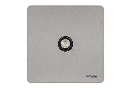 Schneider Electric Ultimate Steckdosenblende für Coaxialkabel, schraublos, Edelstahl, Schwarz Schneider Electric Ultimate Steckdosenblende für Coaxialkabel, schraublos, Edelstahl, Schwarz von Schneider Electric