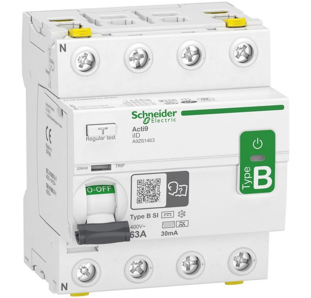 Schneider Electric Verteiler Schneider Electric Fehlerstrom-Schutzschalter Allstromsensitiv iID, 4P Schneider Electric Verteiler Schneider Electric Fehlerstrom-Schutzschalter Allstromsensitiv iID, 4P von Schneider Electric