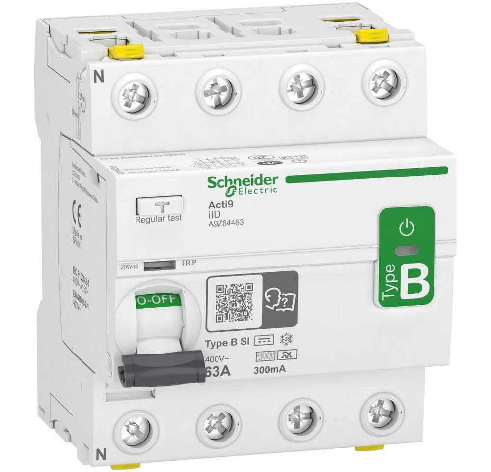Schneider Electric Verteiler Schneider Electric Fehlerstrom-Schutzschalter Allstromsensitiv iID, 4P Schneider Electric Verteiler Schneider Electric Fehlerstrom-Schutzschalter Allstromsensitiv iID, 4P von Schneider Electric