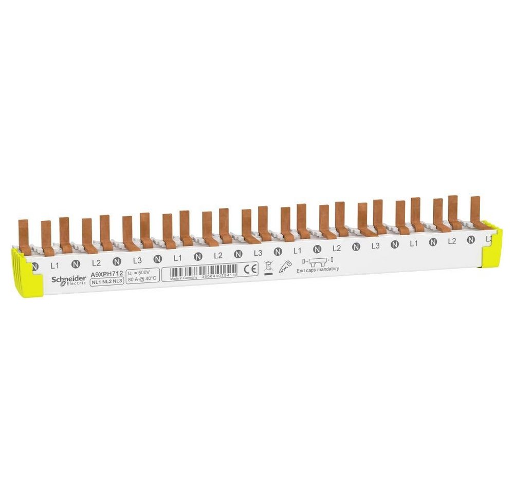 Schneider Electric Verteiler Schneider Electric Phasenschiene für FI/LS, ablängbar, 3P+N, 12 Modu Schneider Electric Verteiler Schneider Electric Phasenschiene für FI/LS, ablängbar, 3P+N, 12 Modu von Schneider Electric